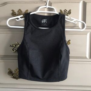 Athletic crop top with detail on back. No pads.